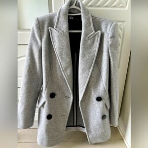 Zara warm blazer light gray